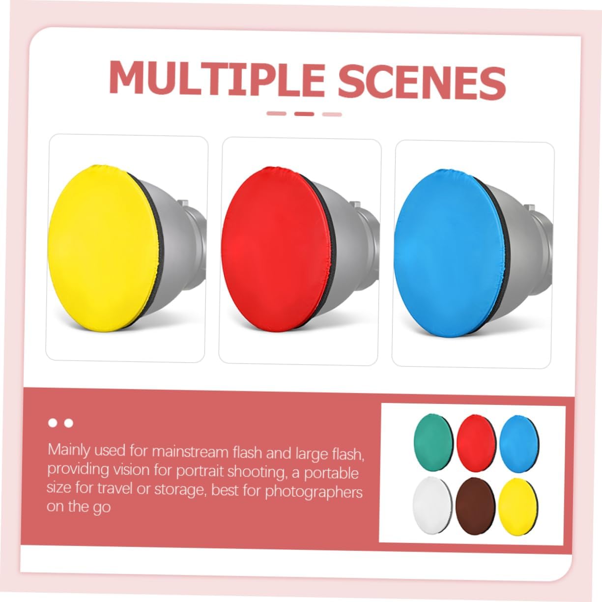 Gadpiparty 30 Pcs Photography Lampshade Camera Flash Reflector Photo Camera Lighting Reflectors Portable Camera Light Reflector Video Reflector Studio Flash Reflector Adjustable Cloth Cd, 18X18X0.1CM