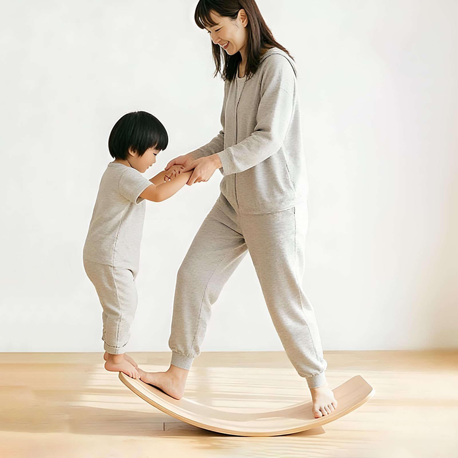 バランスボード 木製 子供 室内遊び 親子で楽しめる 大人も使える 体幹トレーニ…