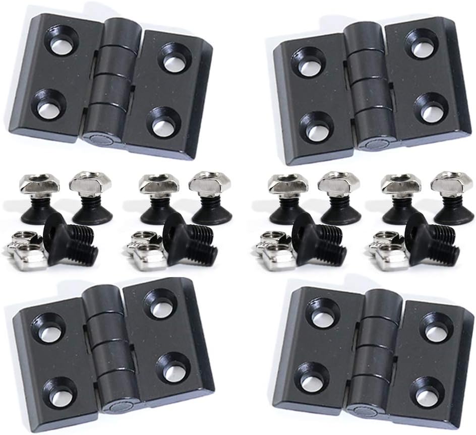KOOTANS 4 Sets Alloy Hinges for 2020 Series 6mm T-Slot Aluminum Extrusion Profile 3D Printer Frame