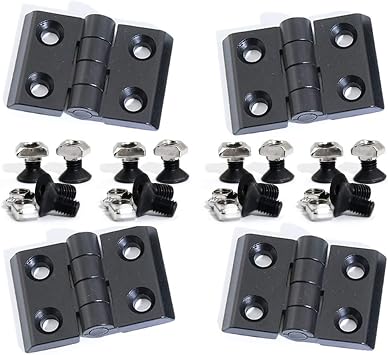 KOOTANS 4 Sets Alloy Hinges for 2020 Series 6mm T-Slot Aluminum Extrusion Profile 3D Printer Frame