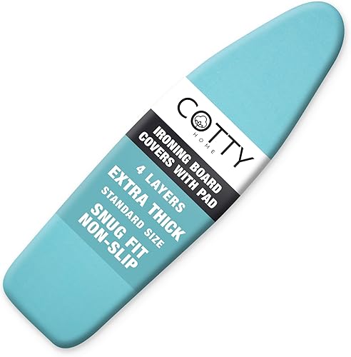 Funda para tabla de planchar, revestimiento de silicona reflectante al calor, acolchado grueso resistente a la quemadura, bolsillo para la nariz,