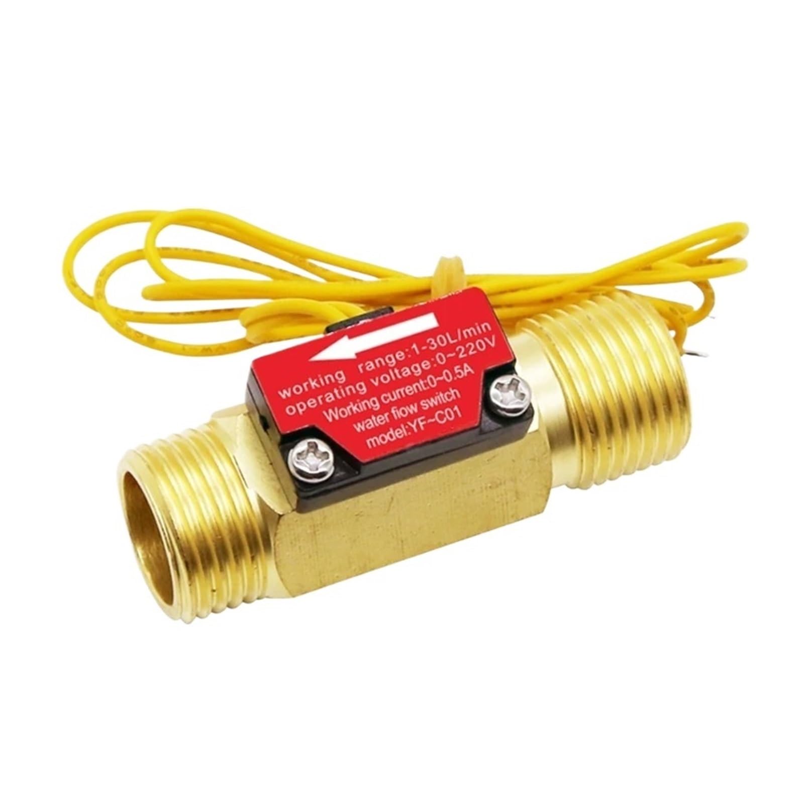 Medidor de agua fría para jardín y hogar. Sensor De Caudalímetro Con Interruptor Agua 4 Puntos Efecto, 1,5-30 L/min, Rosca Macho