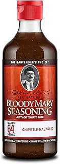 Demitri’s Chipotle Habañero Bloody Mary Seasoning - Spicy Cocktail Drink Mix - Gluten Free Bloody Mary Mix - Tequila and Vodka Mixers - Bold Flavor Seasoning - 16oz Bottle (Pack of 1)