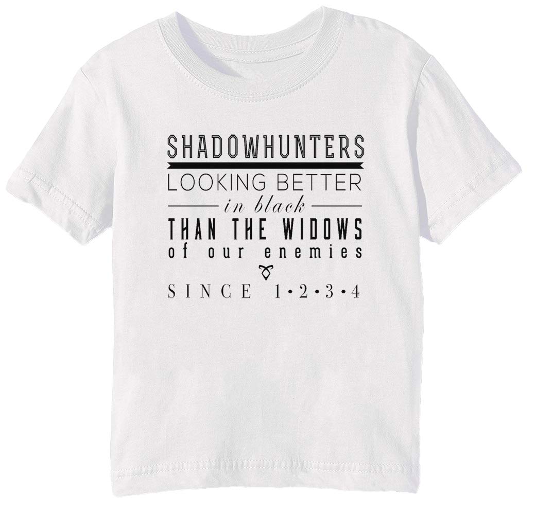The Mortal Instruments Shadowhunters Kids Unisex Boys Girls T-Shirt White Tee Crew Neck Short Sleeves