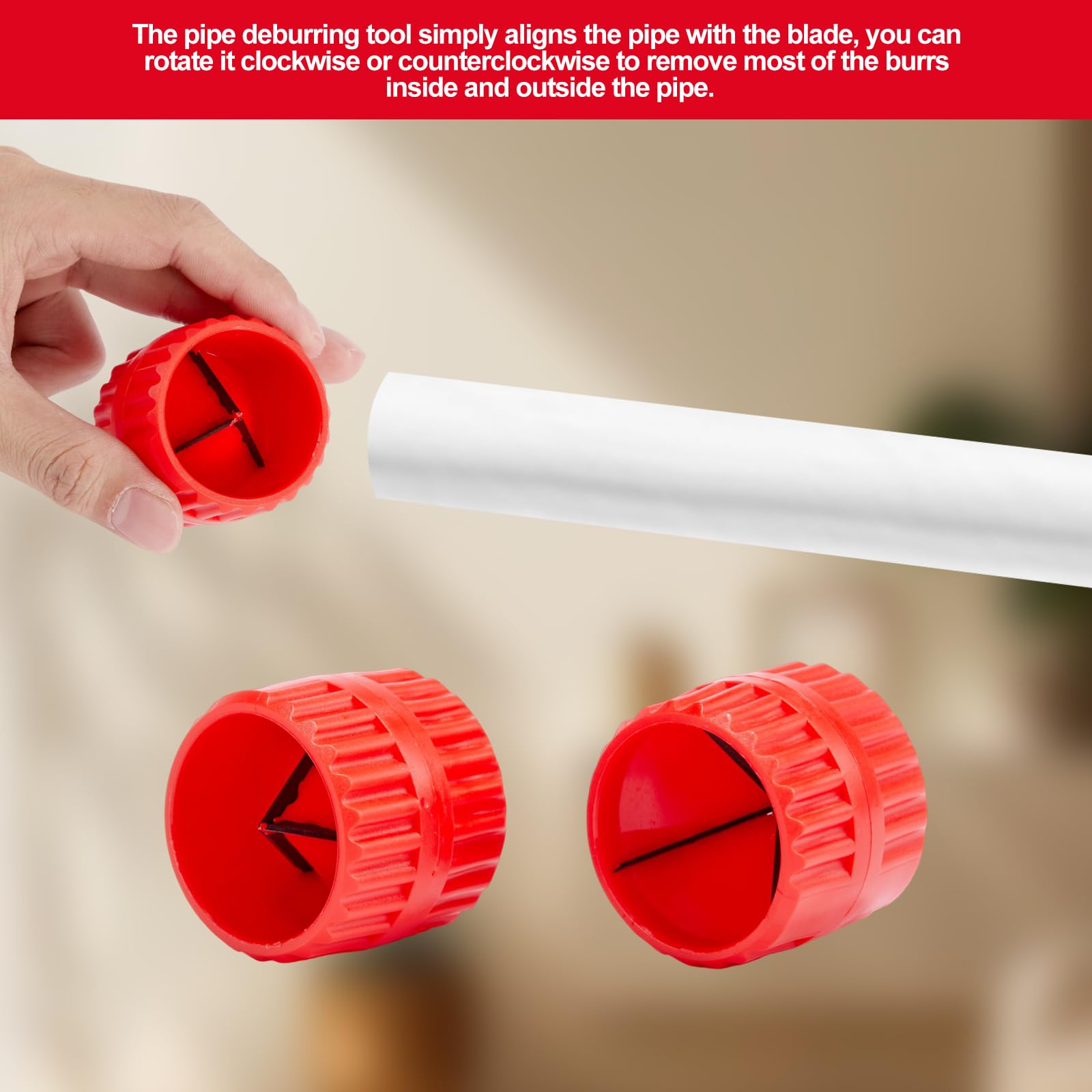 Deburring Cutters Kit - Depth Gauge & Pipe Tools -5