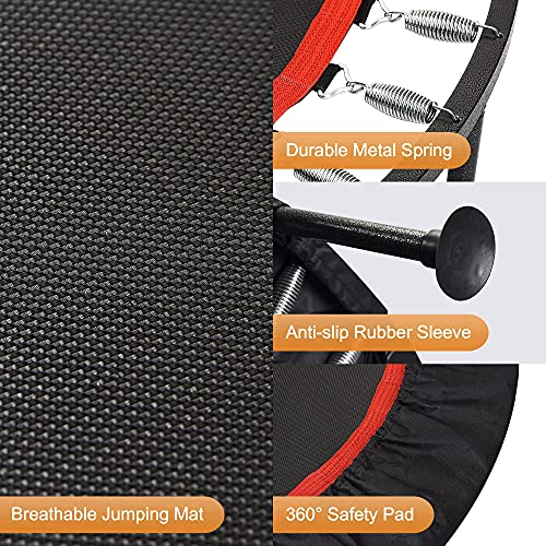 KENSONE 48" Foldable Spring Mini Trampoline for Kids and Adults, Indoor/Outdoor Fitness Rebounder with Adjustable Foam Handle, Max Load 450 lbs by FREEDARE - Image 5
