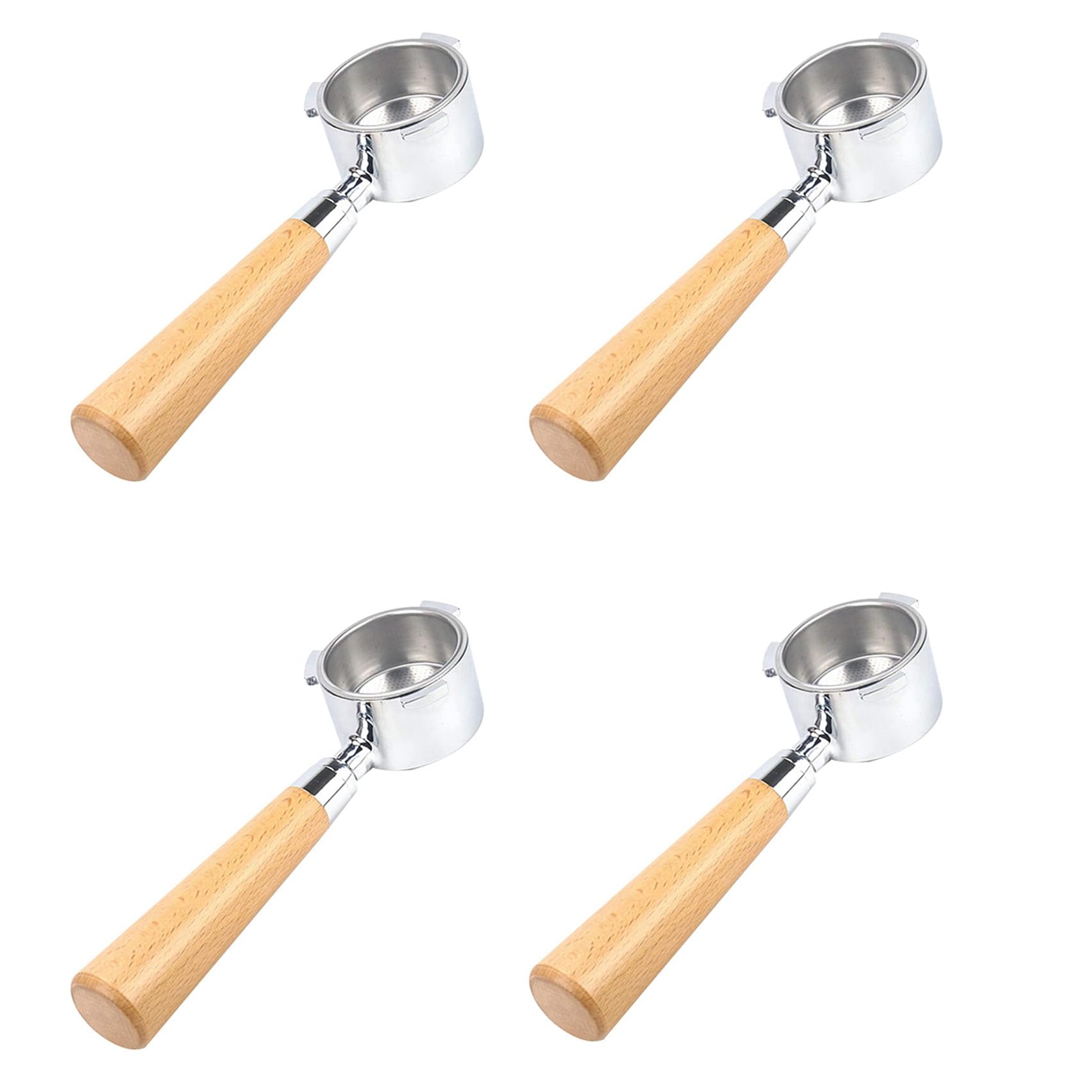 Vjsujehgy 4pcs 51mm Coffee Bottomless Filter for EC680 / EC685, Removable Bottomless Filter Holder with Filter Basket