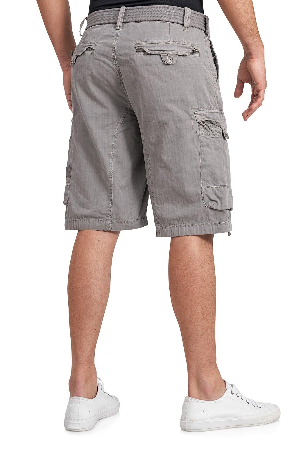 Jet Lag Bermuda cargo pour homme, avec ceinture, longueur genou, coupe ample