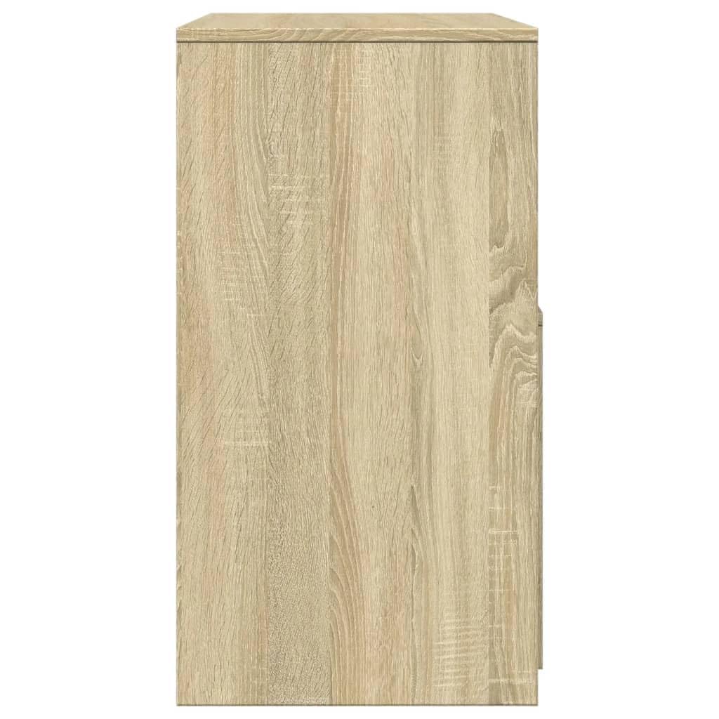 Toeletta trucco con sgabello Rovere Sonoma 60x40x113,5 cm tavolo con specchio e cassetto portaoggetti per camera da letto donna organizzatore make up salvaspazio