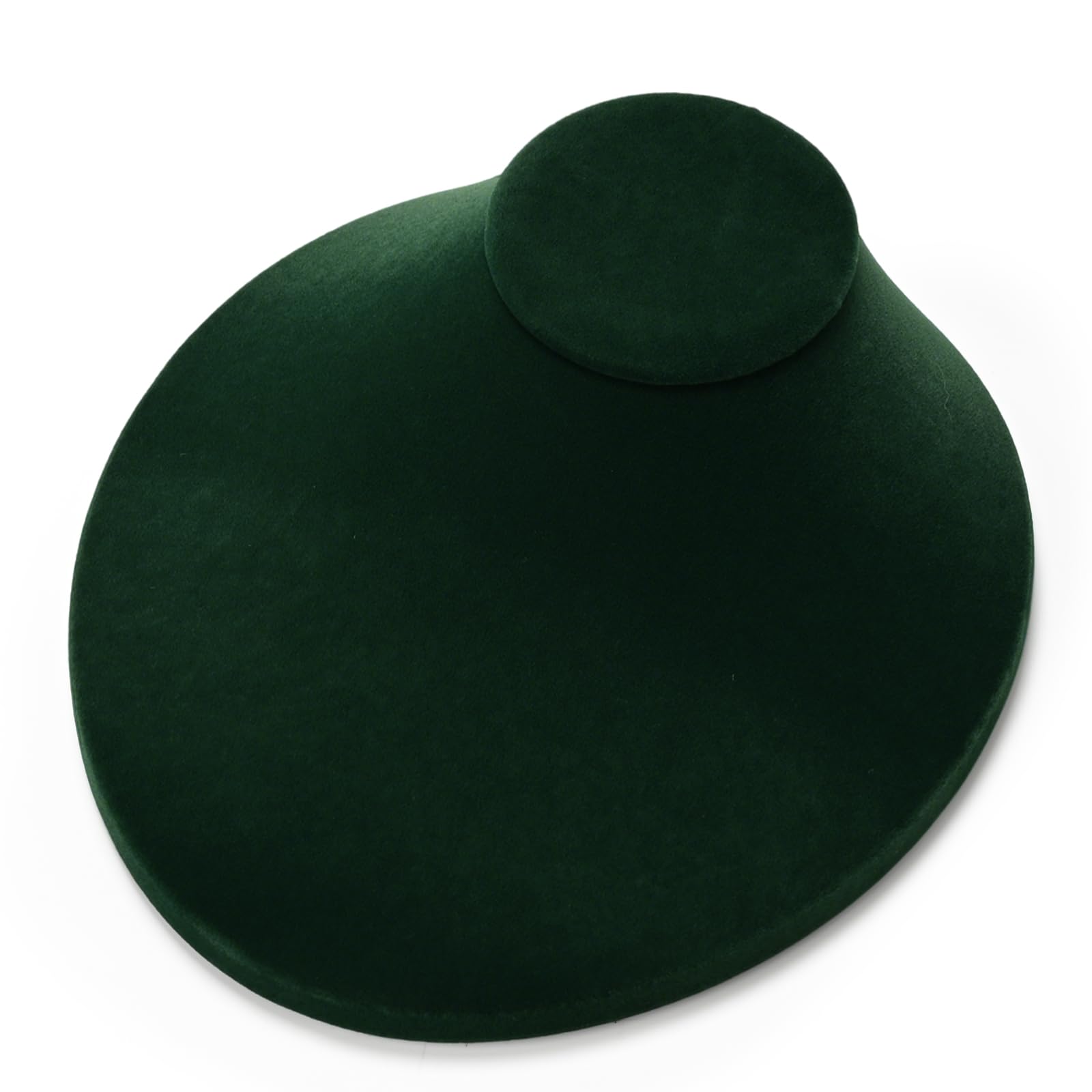 Oirlv Premium Green Velvet Jewelry Bust Lay Down Necklace Bust Display Jewelry Pendant Long Chain Holder