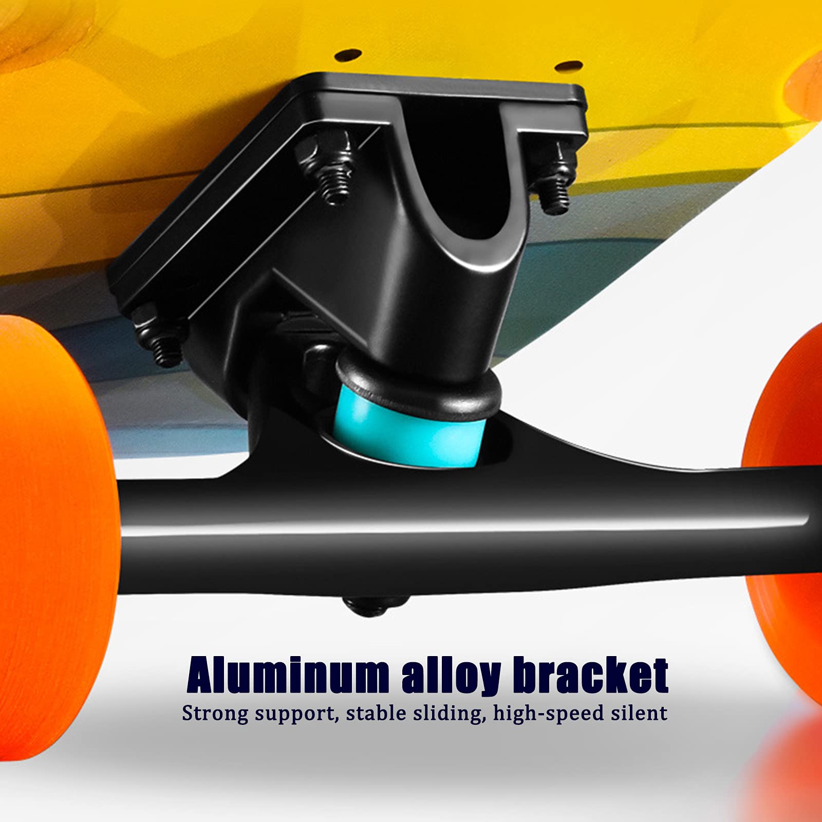 Patineta Longboard de 46" 8 Capas Longboards de Madera de Arce con Herramienta en T y Mochila, Tabla de Skate Cóncava Pro Complete Double Kick para Adultos, Jóvenes, Niños, Niñas y Niños