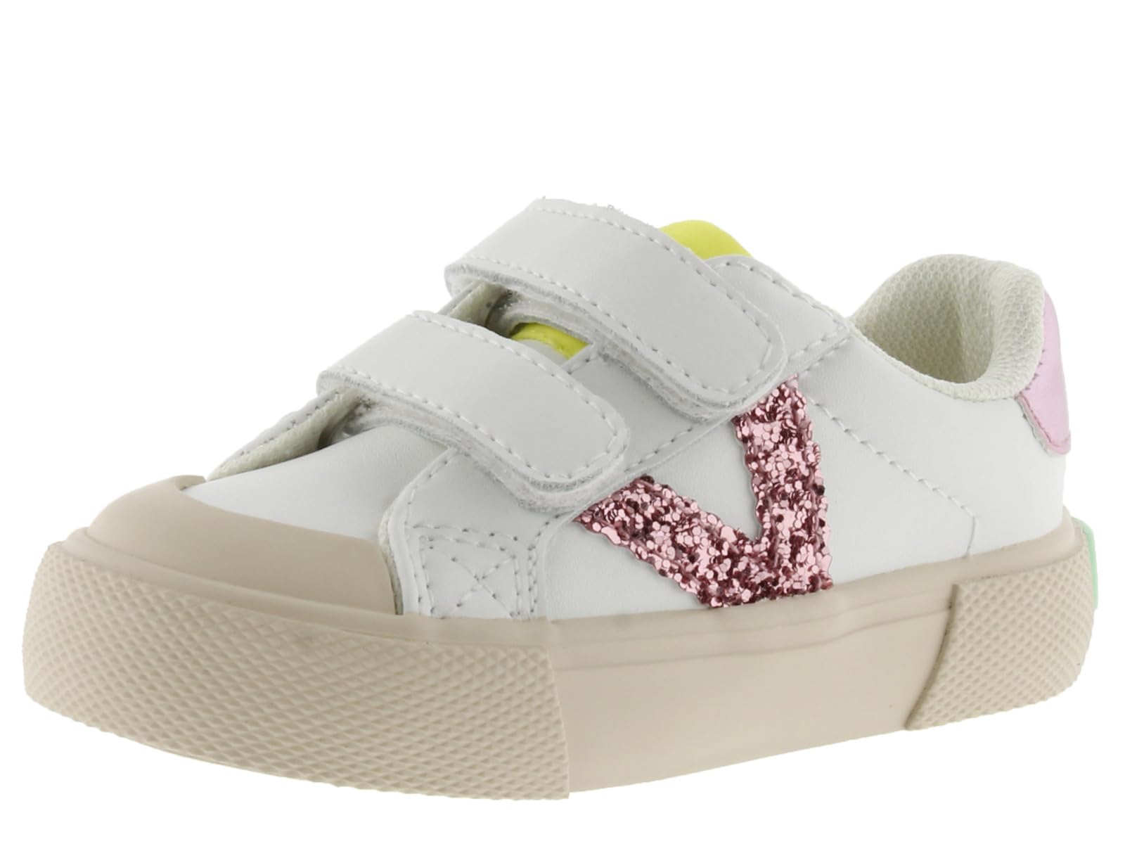 Victoria Baskets Tribu Effet Cuir & Pièces Métallisées & Double Fermeture Auto-Agrippante 1065190 pour Filles