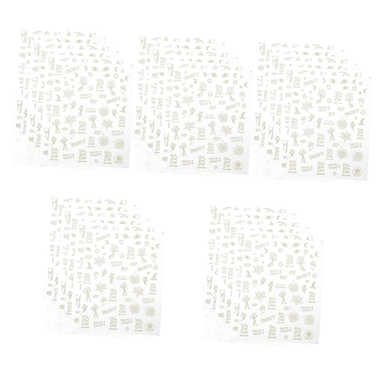 Healvian 30fogli Adesivi Per Unghie Glow in The Dark Di Halloween Decorazioni Per Nail Art Con Design Di Zucche e Fantasmi Perfetti Per Unghie Naturali e Acriliche Facili Da Applicare e