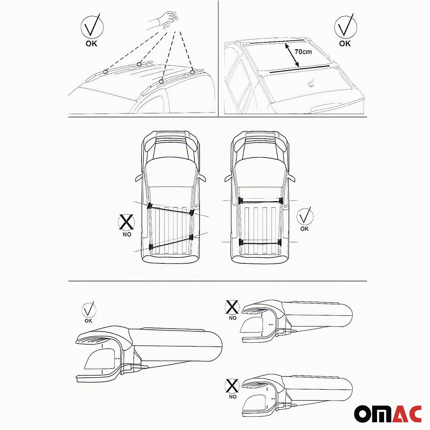 OMAC Dachträger für VW T5 T6 T6.1 Transporter Multivan Caravelle