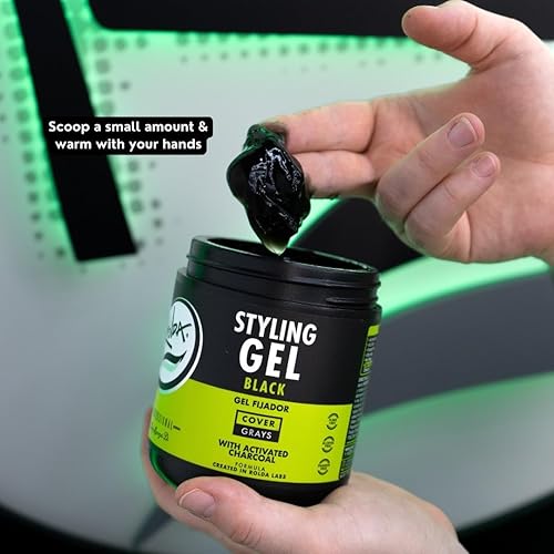 Miniatura 5 de Rolda Black Styling Gel para el cabello extra fuerte Hold 176oz 2 unidades