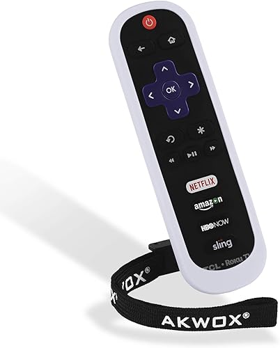 Miniatura 6 de AKWOX - Funda de repuesto para mando a distancia TCL Roku RC280, ligera, antideslizante, de silicona, a prueba de golpes, para Roku 3600R TCL Roku