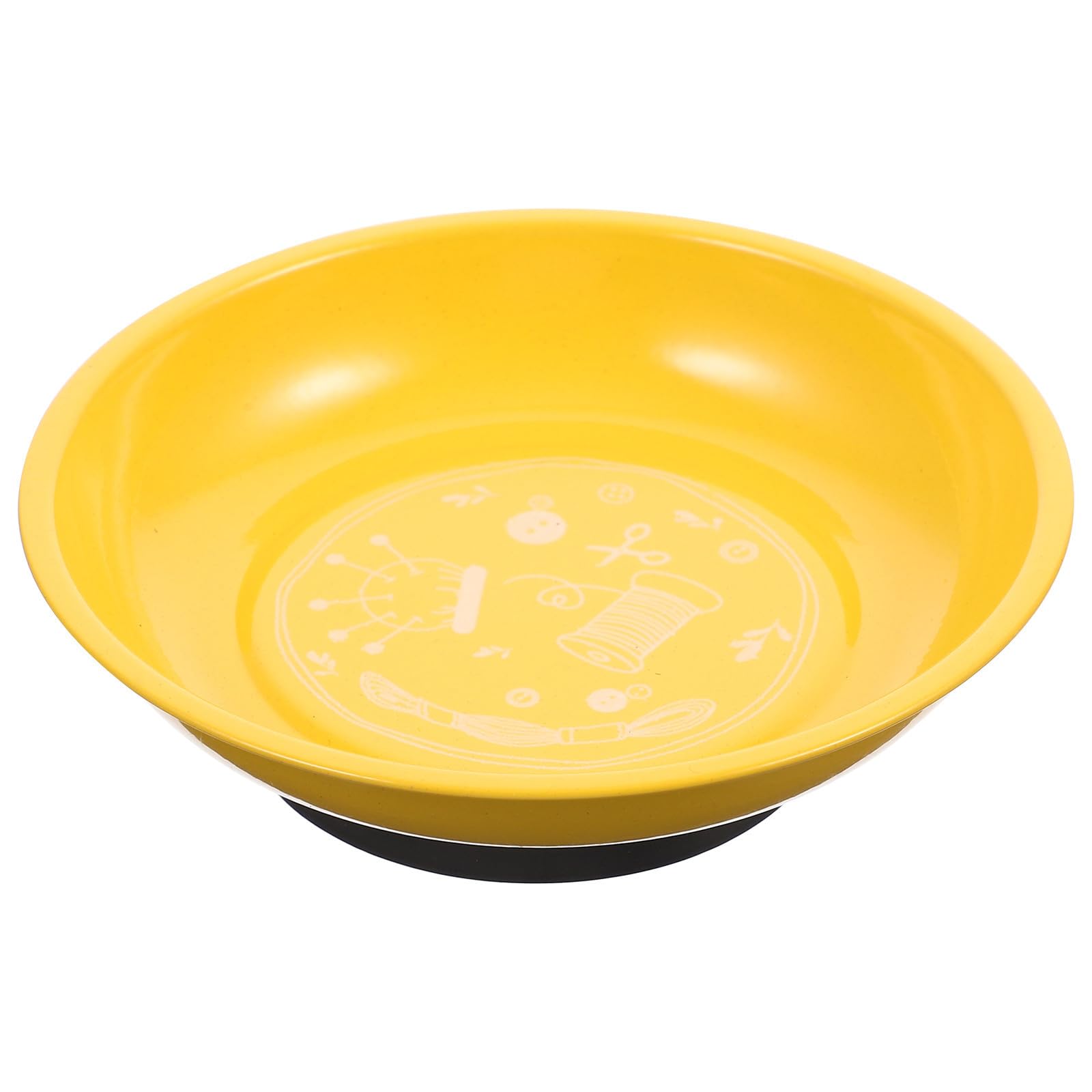 Healvian Porta Agujas Magnético Amarillo para Bordado Acero Inoxidable y Forma de Cuenco, Organizador Práctico para DIY y Manualidades de Costura