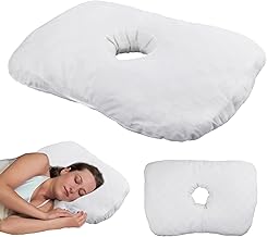 Sporgo Piercing Kissen mit Loch: Kissen Seitenschläfer für Ohr Gegen Ohrenschmerzen, Ohrkissen Piercing Hole Pillows Sleepingring Für Seitenschläfer zur Schmerzlinderung im Ohr (Weiß)