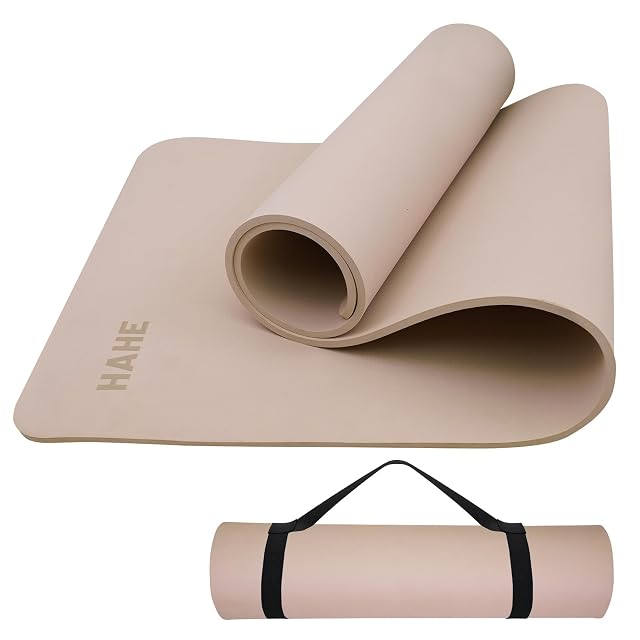 HAHE Yoga Mat Thick 8MM 1 3 Eco-Friendly POE Non Slip Yoga Mat High Rebound Shock Absorption Anti-Tear
