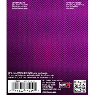 Elixir 11052 Jeux de 3 Cordes pour Guitare acoustique - Les Beatles, Paul McCartney, John Lennon, RIngo Starr, George Harrison Elixir 11052 Jeux de 3 Cordes pour Guitare acoustique – Image 3
