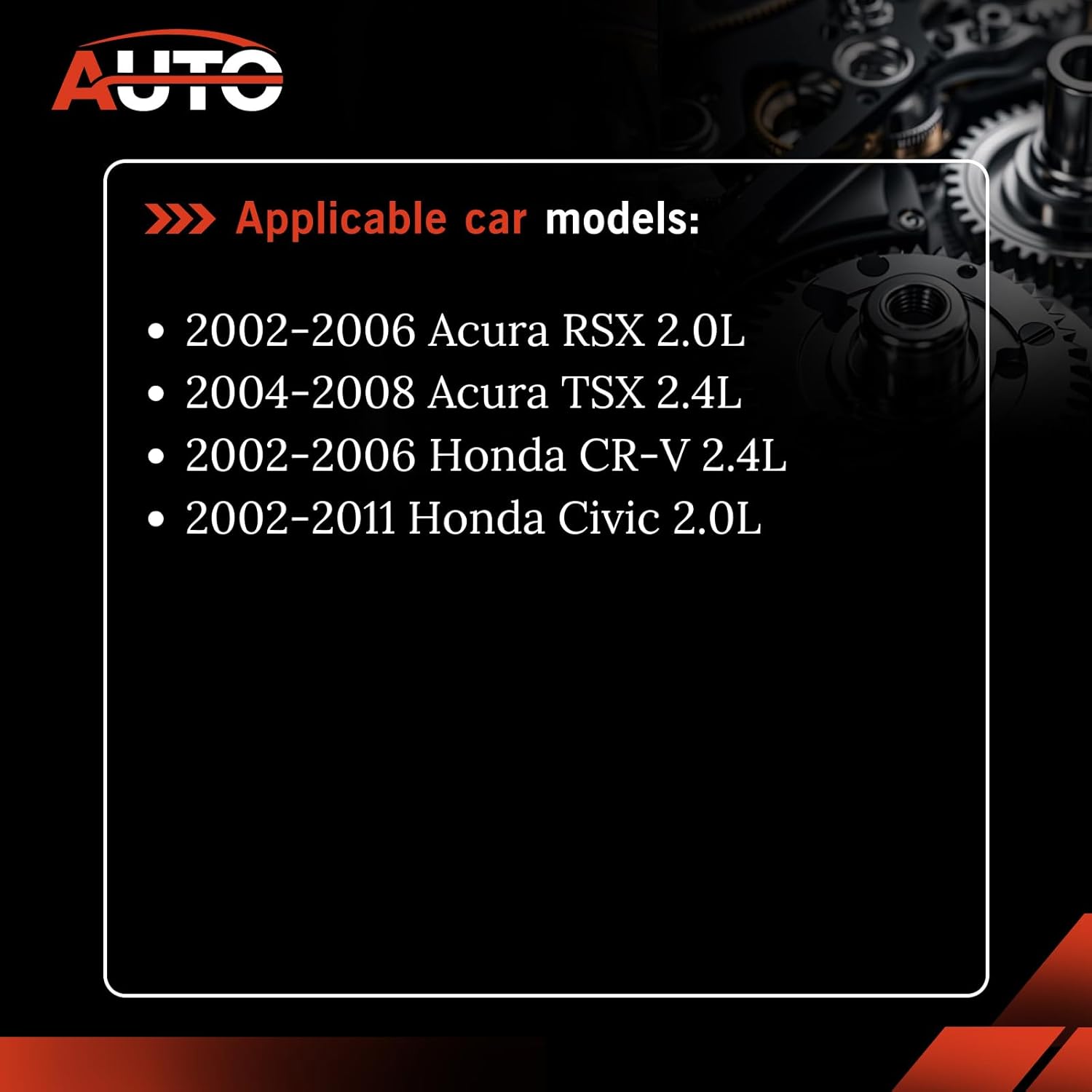 VTC Engine Variable Timing Sprocket Cam Camshaft Phaser Gear Compatoble with Acura RSX TSX Honda CR-V Civic 2.0L 2.4L Replace 14310-RBB-003