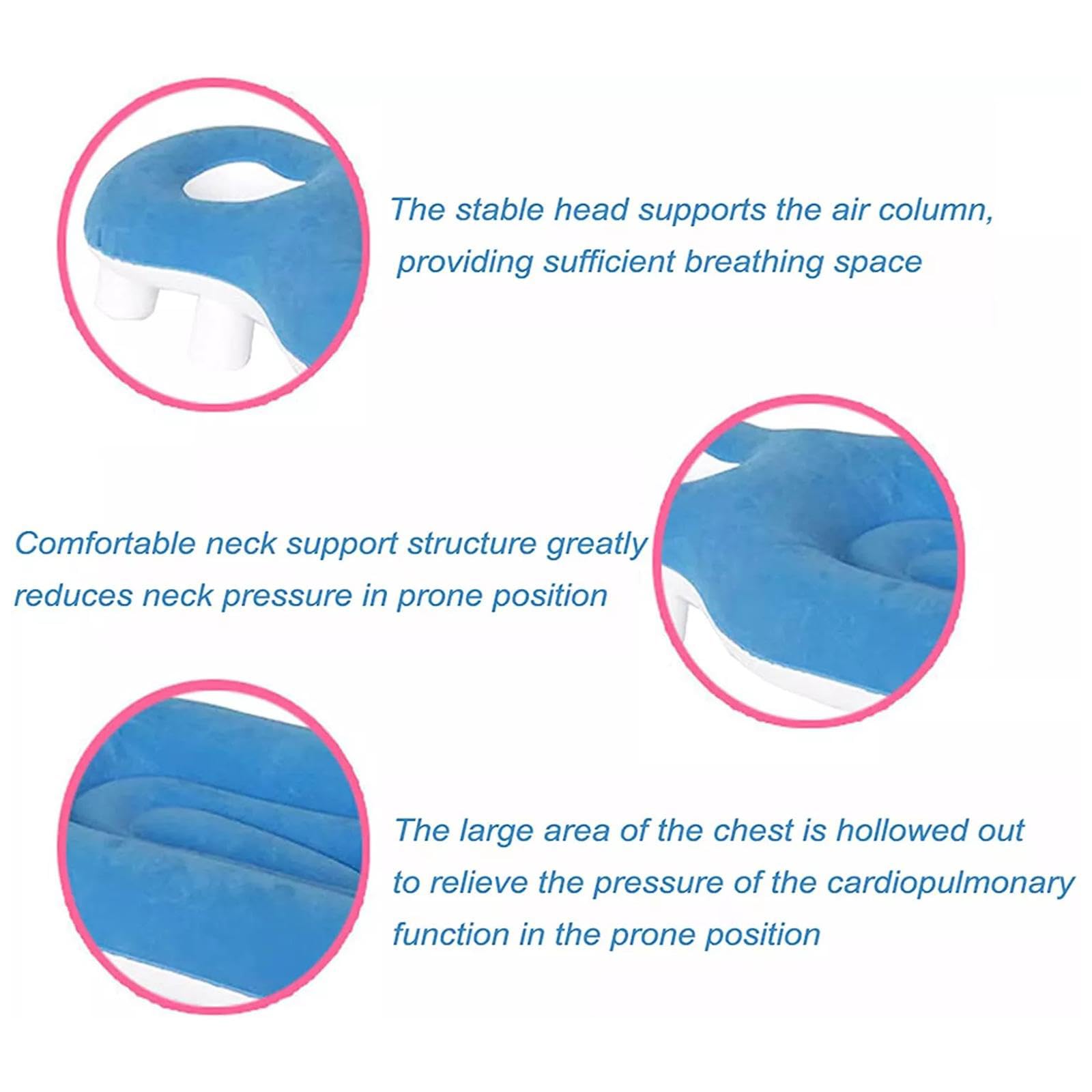 Almohada para recuperación de cirugía ocular, posicionamiento boca abajo para desprendimiento de retina y vitrectomía, soporte cómodo para la recuperación del agujero macular