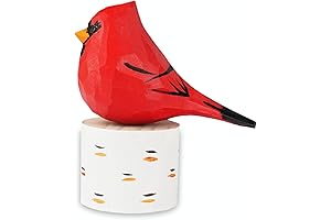 Hand Carved Wood Bird Figurines for Home Decor