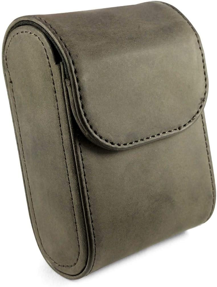 TUFF LUVWestern Genuine Leather Folding Sunglasses Case with Belt Loop Compatible with Persol Folding Models - Brown (Sunglasses Not Included)