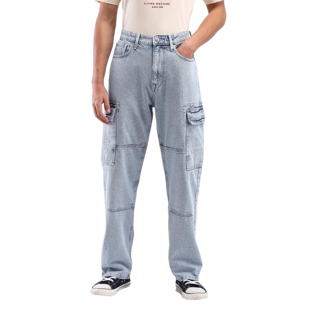 flying machine Men's Loose Fit Jeans| Solid | High Rise | Jeans for Man-picture-31