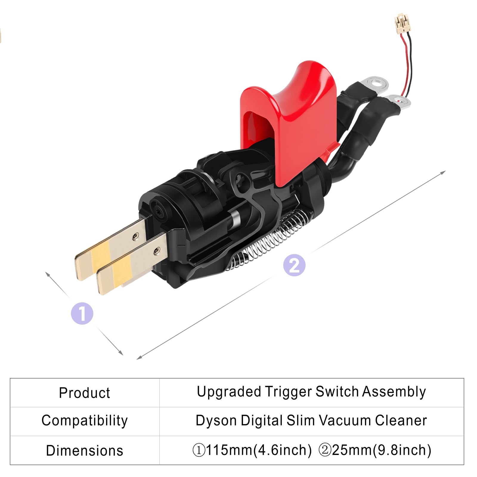 SV18 Trigger Switch Assembly Compatible with Dyson Digital Slim