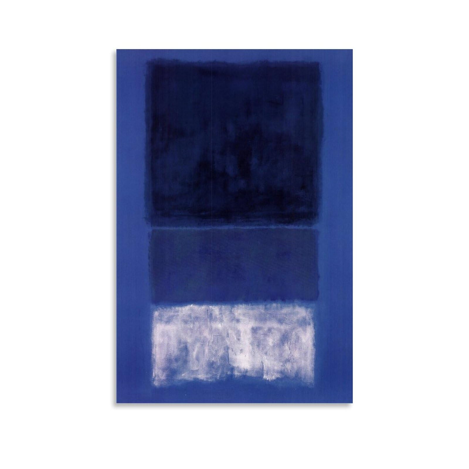 ZHAOZIQQ Mark Rothko Poster White And Greens in Blue Abstract Rectangular Regions Of Color Poster Canvas Wall Art Prints Photo Picture Paintings Room Decor Home Decorative Unframe 12x18inch(30x45cm)