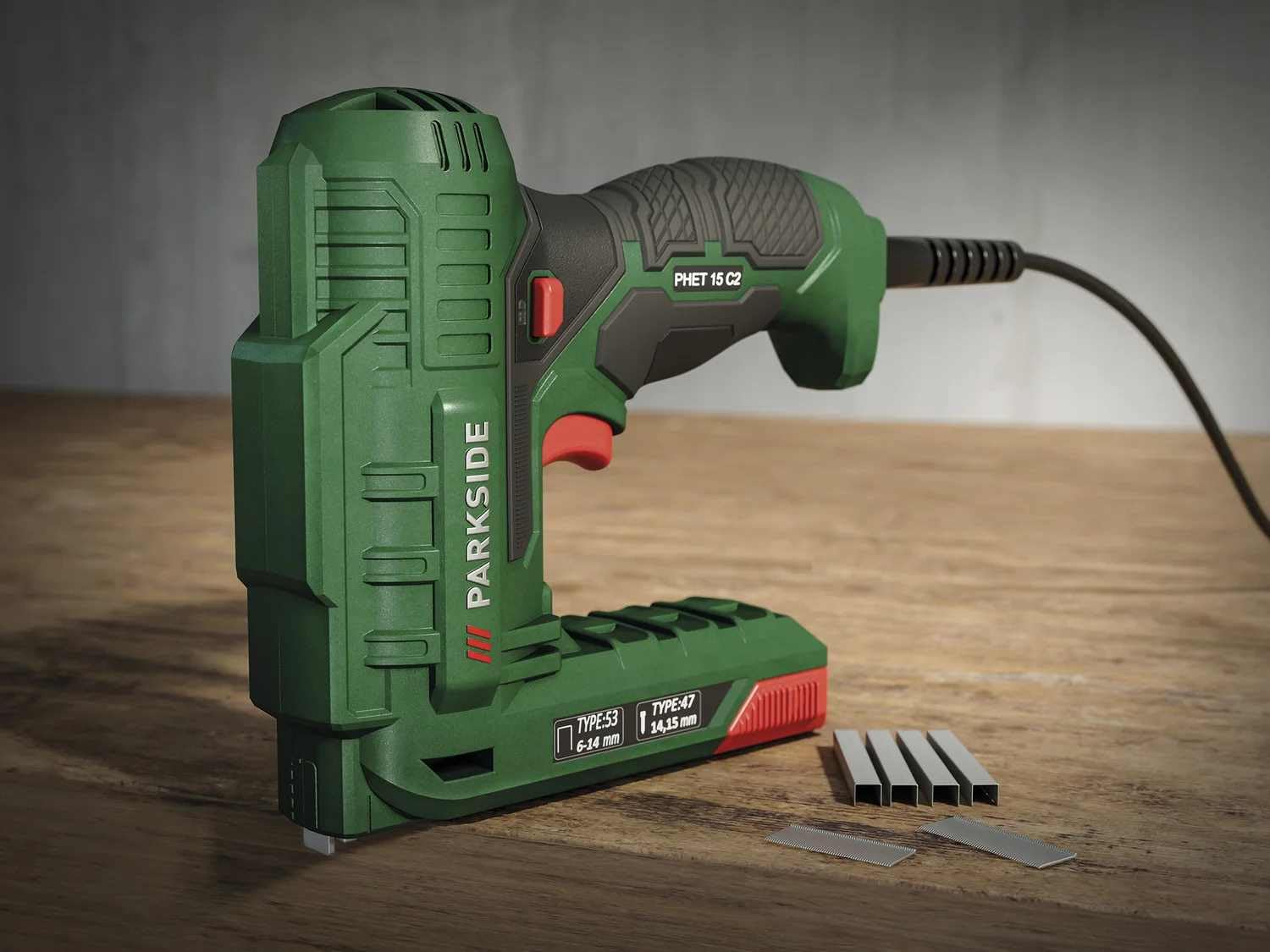 PARKSIDE® Hobby zszywacz elektryczny PHET 15, 70 W - automatyczny zszywacz elektryczny hobbystyczny - zszywacz - nowoczesny - zielony