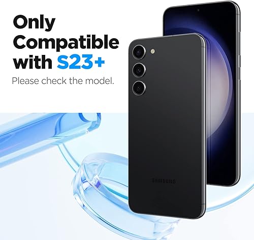 Miniatura 2 de Spigen Protector de pantalla de vidrio templado Glas.tR EZ Fit diseñado para Galaxy S23 Plus (2023) compatible con fundas, paquete de 2