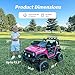 Hikiddo 24V Kids Ride on Car, Kids Electric Vehicles Car Ride on Toy Truck for Toddlers w/Remote Control, 400W Motor - Pink