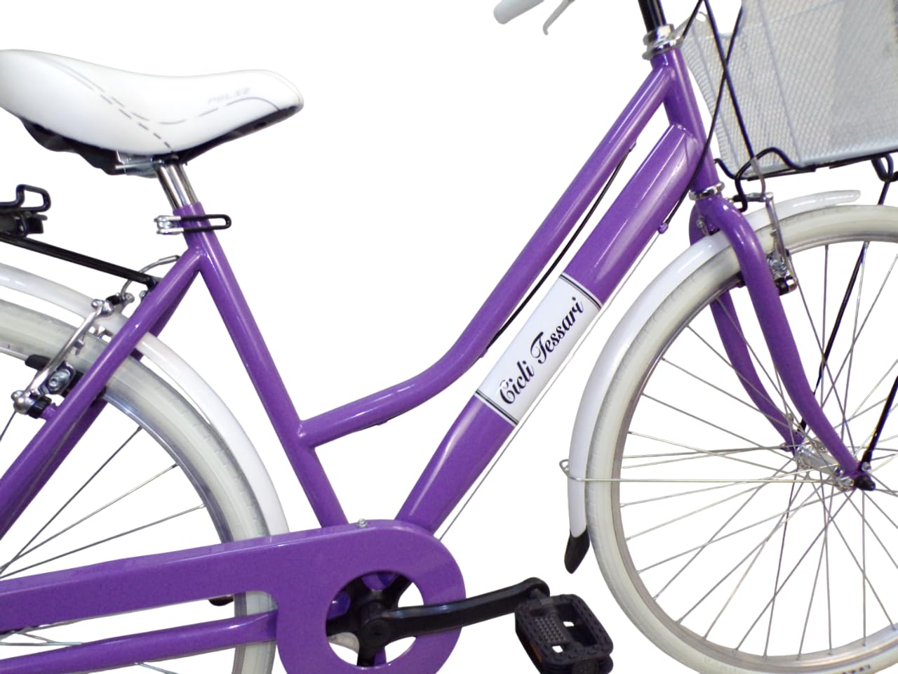 Bicicleta de mujer, de paseo, de ciudad, rueda de 28 pulgadas, cambio de 6 velocidades, con cesta delantera