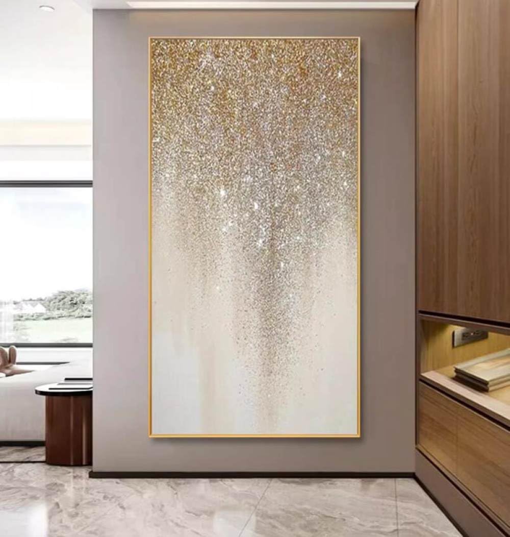 Peinture à l'huile abstraite grande taille et art mural moderne sur toile texturée