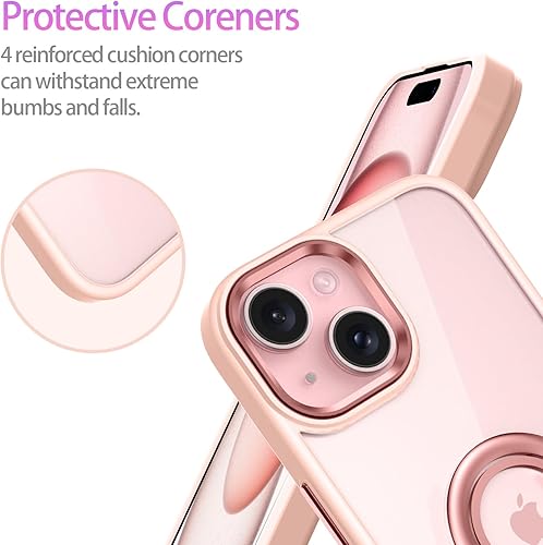 Miniatura 4 de LONTECT Funda para iPhone 15 Plus a prueba de golpes, delgada, resistente a las caídas, cuerpo completo, transparente, carcasa protectora de