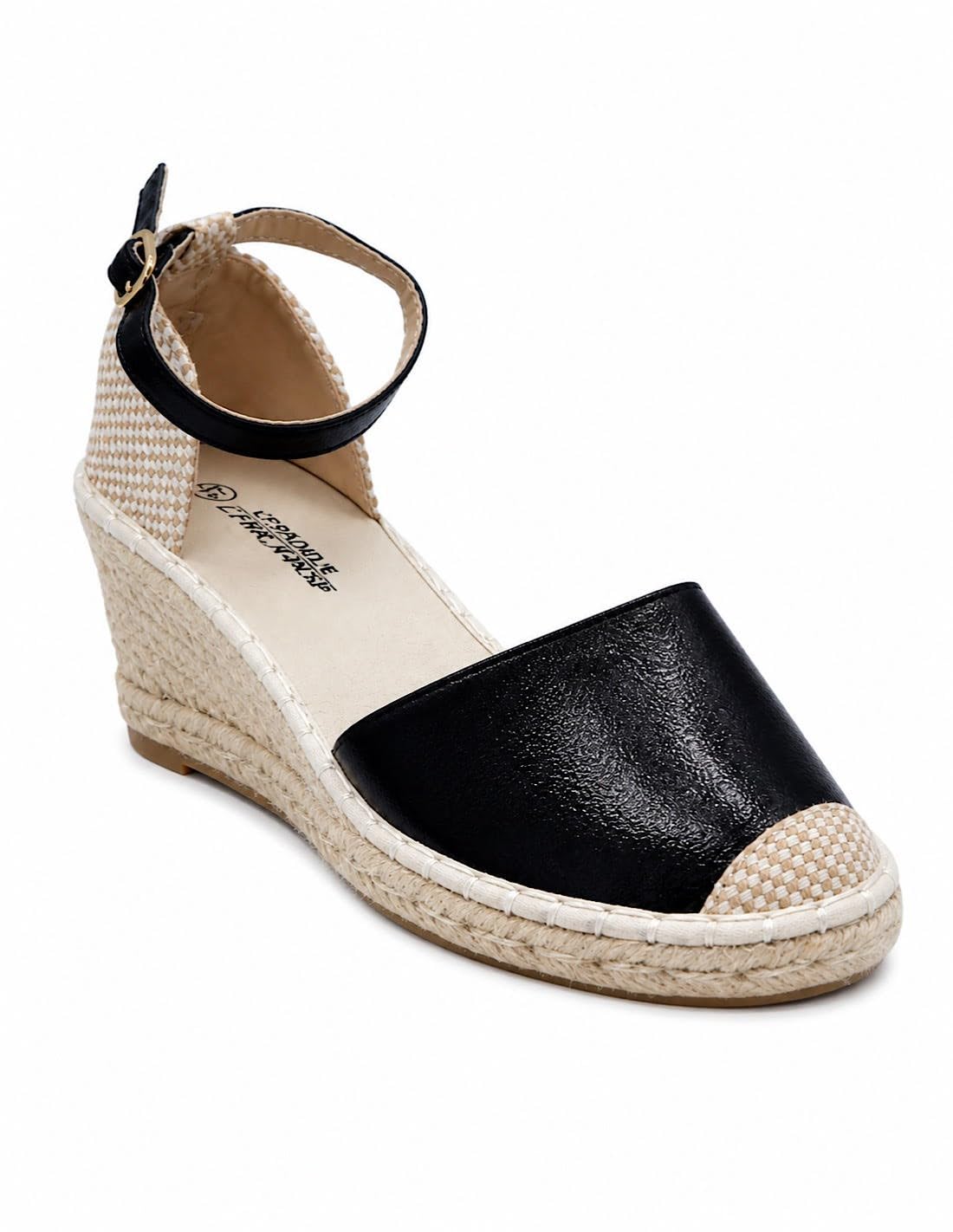 Espadrilles Femme Compensées Confortables 6 cm – Sandales Été Élégantes en Toile & Corde avec Bride Cheville