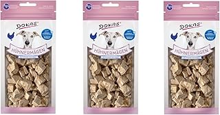 Dokas Dog Freeze-Dried Chicken Stomachs, Pack of 3, 3 x 20 g, As a Supplement for Dogs in the Daily Diet Plan, Gentle Freeze Drying with 99.5% Chicken Stomachs product image