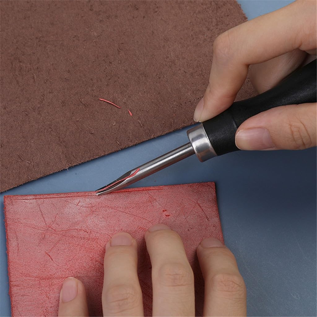 Juego de Herramientas Profesionales para Trabajar el Cuero, Herramientas para artesanía en Cuero, Tallado, Corte, punzonado, Costura a Mano, Bricolaje