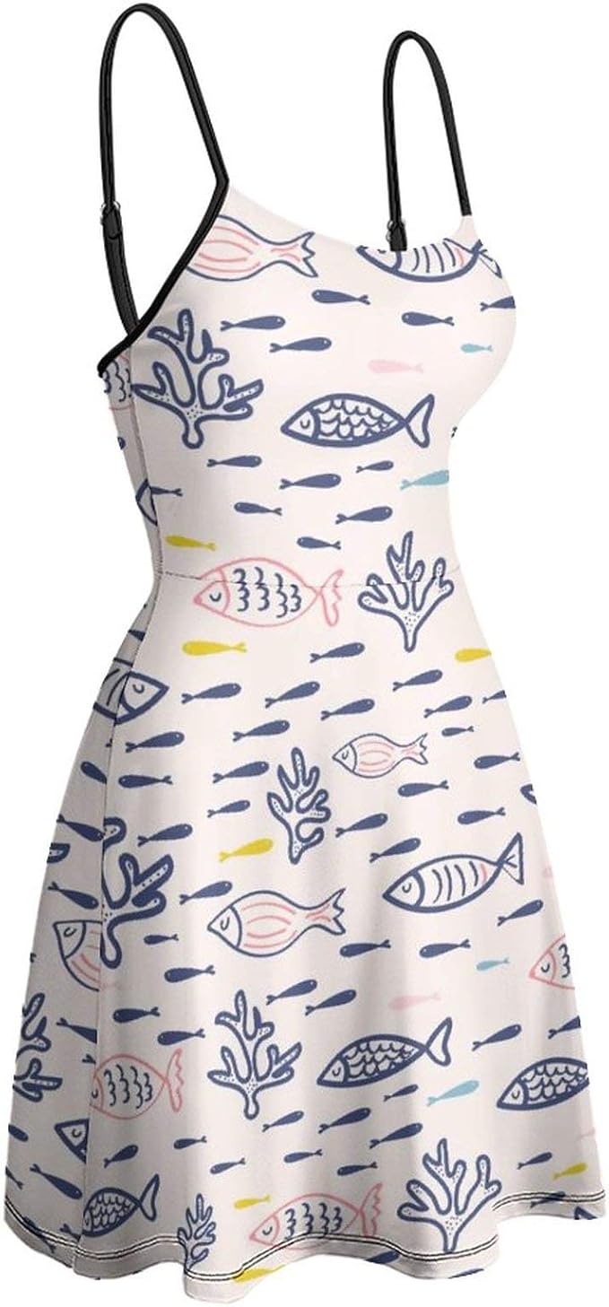 Amazon Co Jp キャミワンピース 海底 魚 柄 レディース キャミソール ドレス ワンピース ノースリーブ 吸汗速乾 リゾートワンピース ペチコート 着痩せ 肌触り良い 通気 通勤 通学 旅行 S Xl 服 ファッション小物 Amazon Co Jp キャミワンピース 海底 魚 柄 レディース キャミソール ドレス ワンピース ノースリーブ 吸汗速乾 リゾートワンピース ペチコート 着痩せ 肌触り良い 通気 通勤 通学 旅行 S Xl 服 ファッション小物