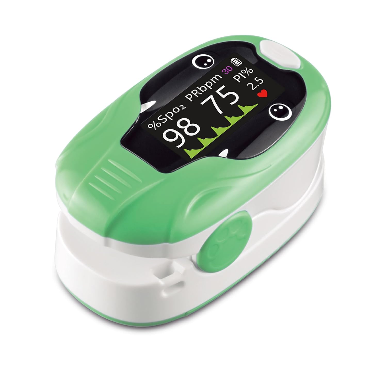 Kids Pulse Oximeter Fingertip, Pediatric SpO2 & Pulse Rate Monitor for Children, Fast 8-Second Reading, Bright TFT Display, Easy One-Button Operation, Batteries Included