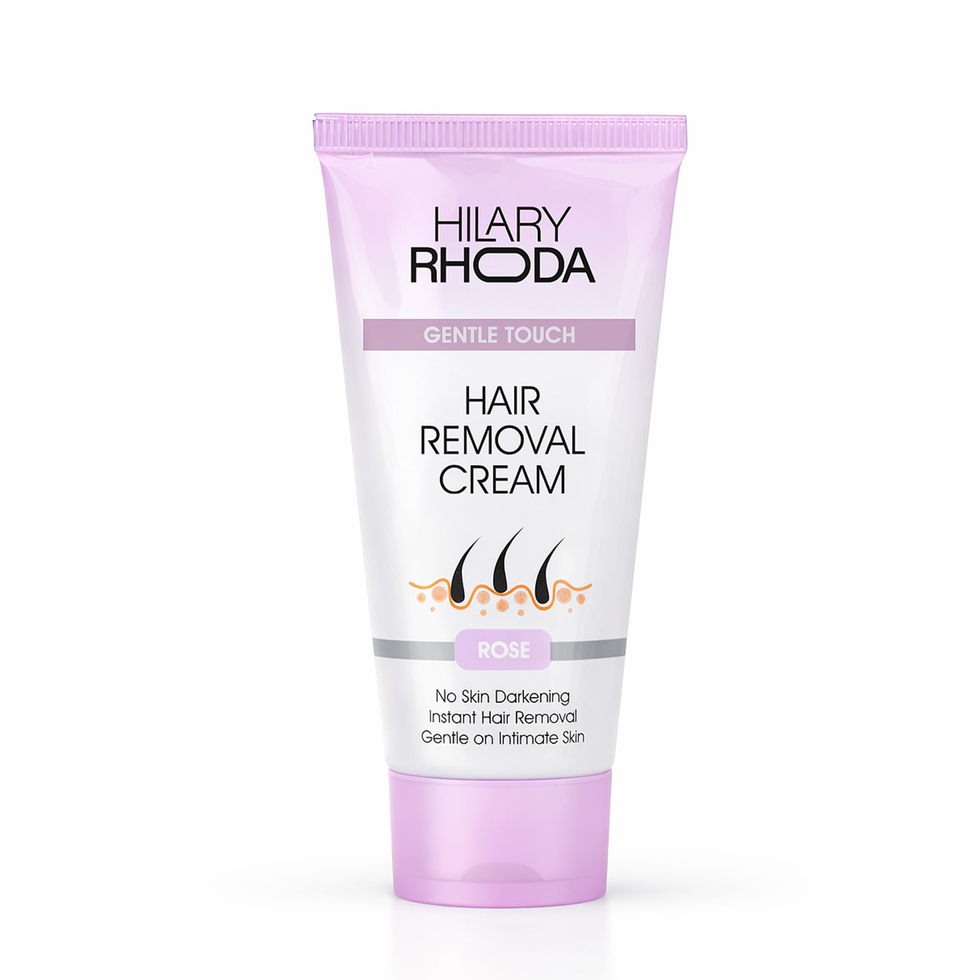 Hilary Rhoda Gentle Touch Hair Removal Cream | Painless Body Hair Removal for Women’s Hands, Legs, Under Arms & Bikini Line | With Aloe Vera Extract & Niacinamide | Long Lasting Smoothness - 50g (Rose - Shade 01)-image-48