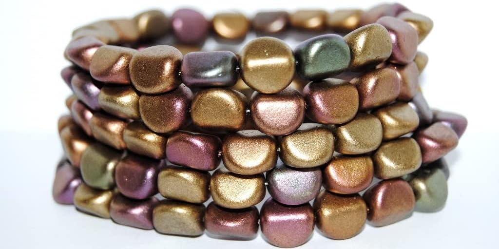 100 pcs Roof Pressed Glass Beads, 2301620 (2301620), Glass, Czech Republic, Size 12 mm (0.47 in)