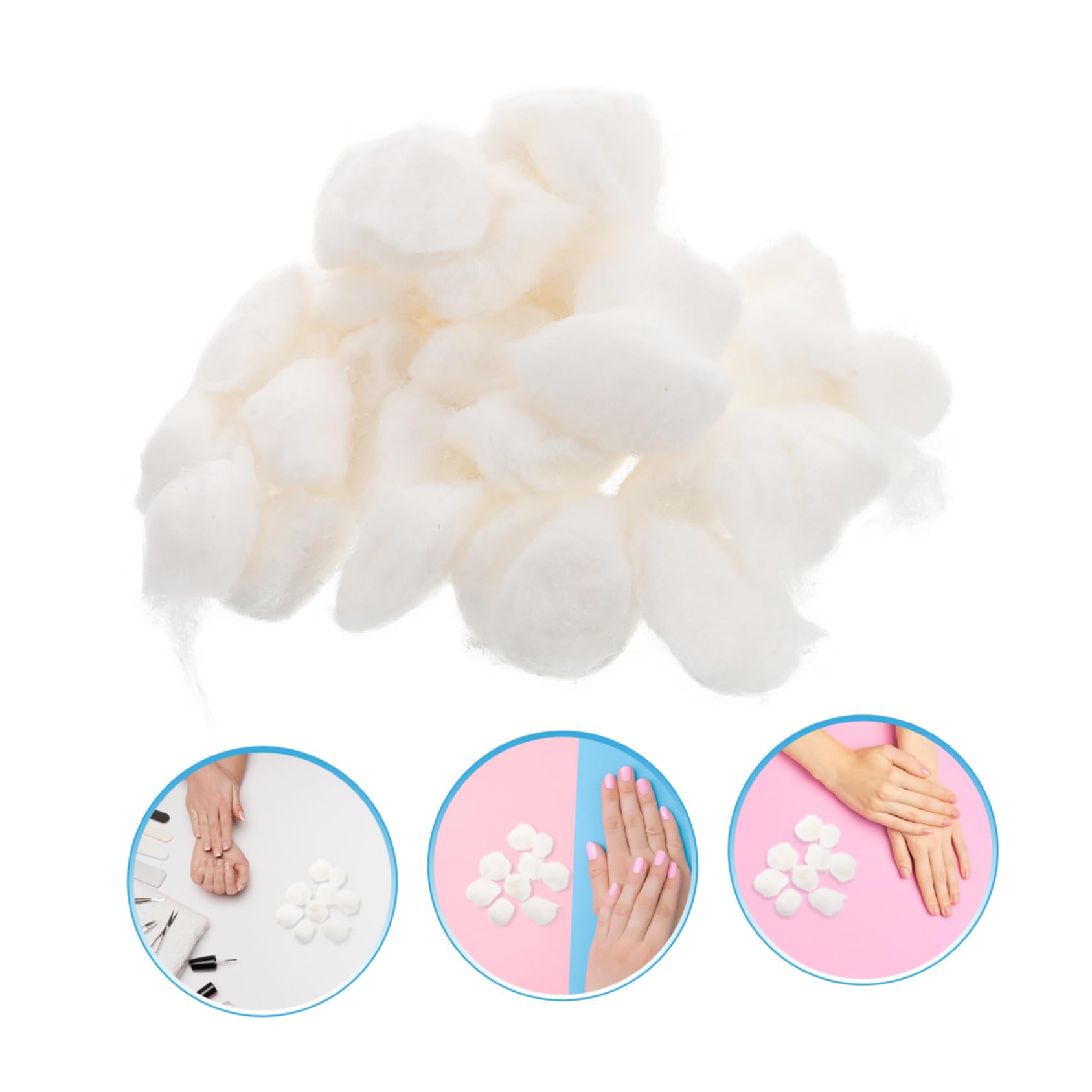 Outanaya Batuffoli di Cotone 500g, Morbidi e Assorbenti, Delicati sulla Pelle, per Pulizia e Cura delle Unghie | Monouso per Pulizia Viso, Uso Domestico e Cura Unghie, Confezione da 500g