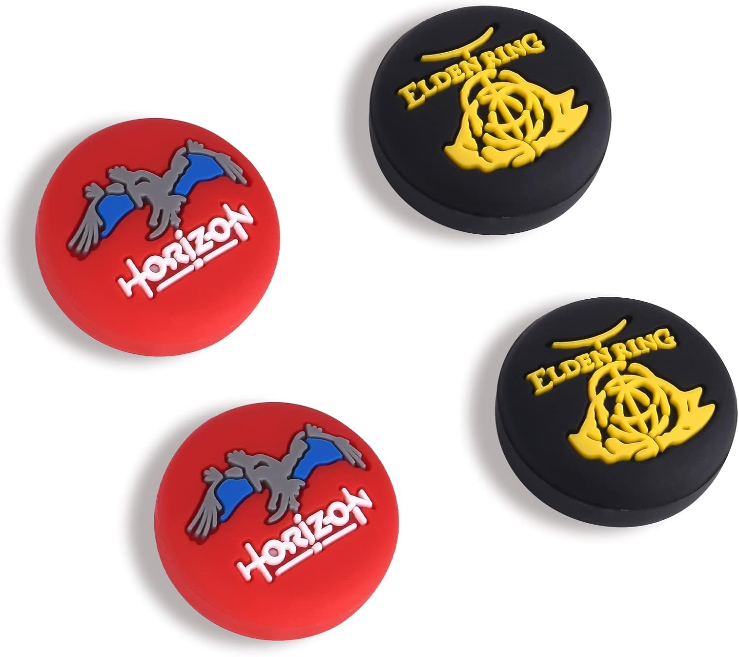 DLseego Elden Bird 4PCS Steam Deck Thumb Grips Caps Anti-Slip Joystick Cover Button Cap Soft Silicone Game Cartoon Analog Stick Grips for Steam Deck PS4 PS5 X Box Switch Pro - Yellow