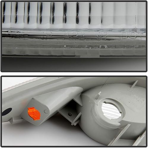 Miniatura 3 de ACANII - Para 1997-2004 Chevy Corvette C5 Carcasa cromada Parachoques Señal de Giro Luces de Estacionamiento Laterales Lámparas de Marcador