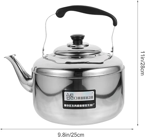 Miniatura 3 de DOITOOL Tetera de camping, hervidor de agua, estufa de hojas sueltas, tetera para calefacción, tetera, tetera, tetera para estufa, teteras para