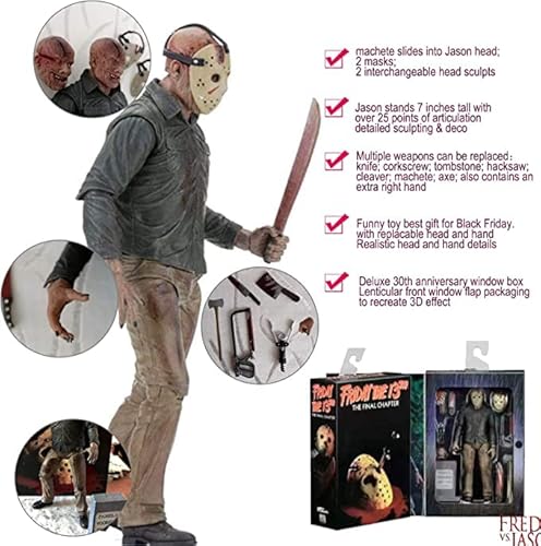 Dxuioz Friday The Black - 7" Action Figure - Ultimate Part 4 Jason (8) #TOP4