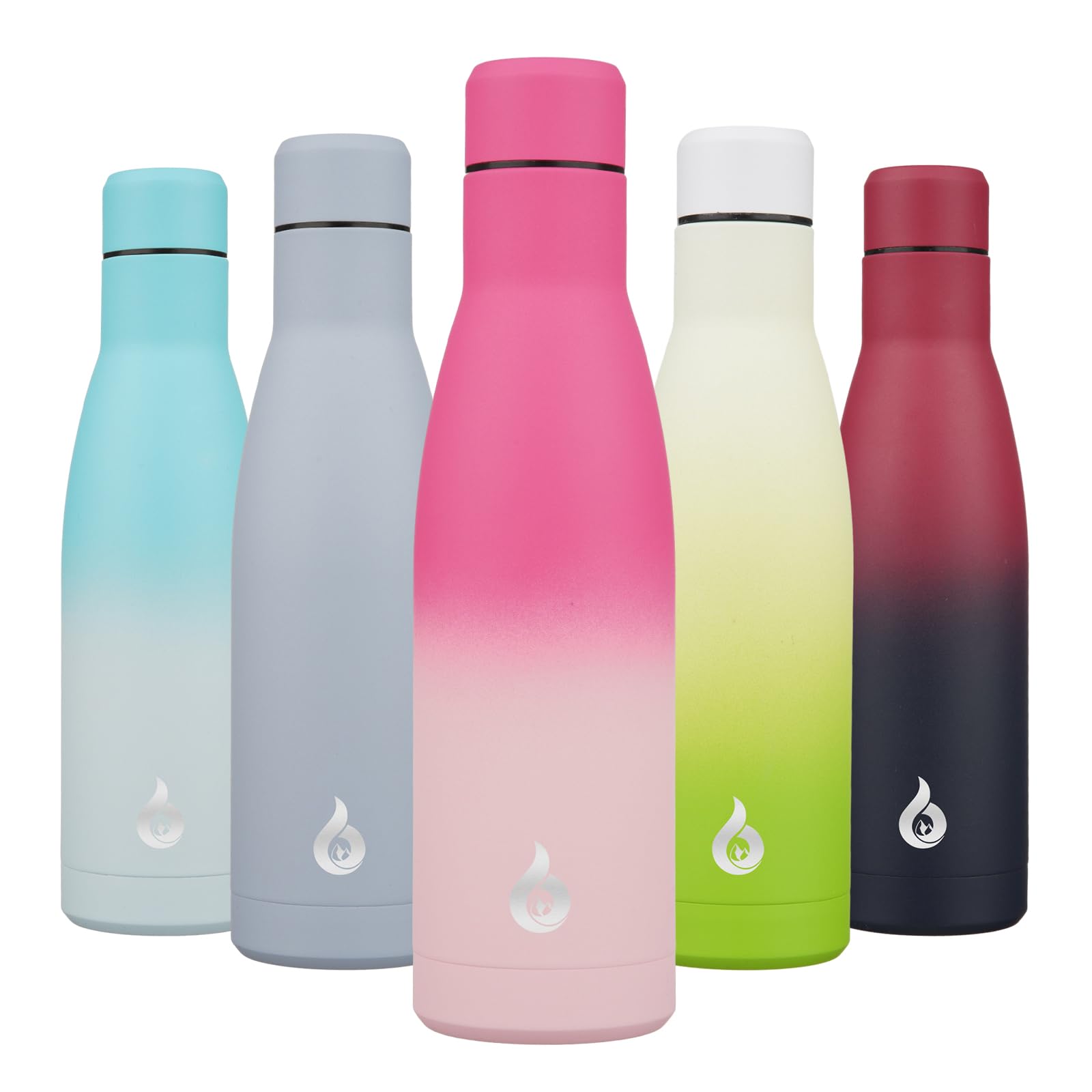 BJPKPK Insulated Water Bottle 17oz Stainless Steel Water Bottles Disawasher Safe Reusable Metal Thermal Keep Cold and Hot,Cherry